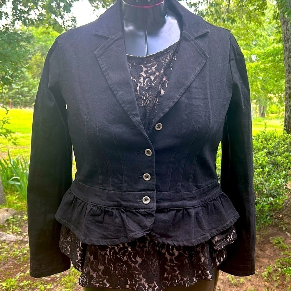 Like New Kate & Mallory black denim jacket